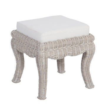 Rowan 19.7" Bohemian Designer Woven Rattan/Wood Vanity Stool - JONATHAN Y